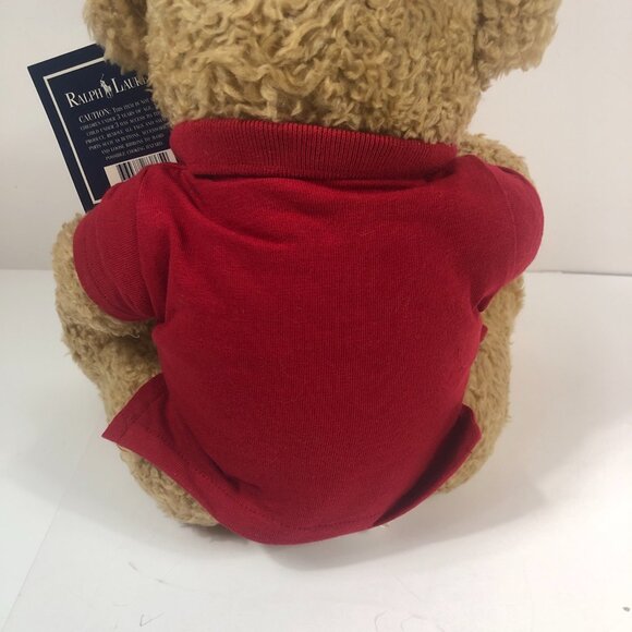 VINTAGE RALPH LAUREN  POLO JOINTED BEAR wearing polo red shirt 4 CANCER - Picture 8 of 12